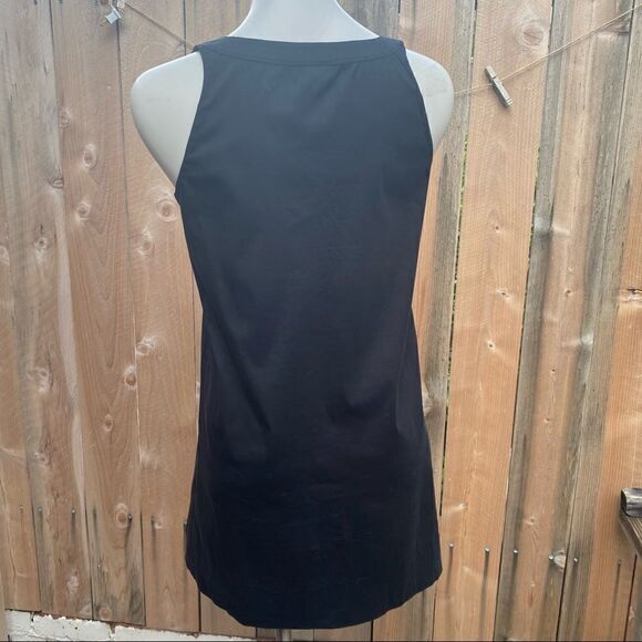 Theory black A-line cotton blend mini dress size 4 - Picture 2 of 9